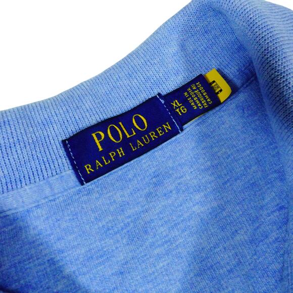 Ralph Lauren Polo Pony 1/4 Zip Blue Cotton Pullover Sweater Mock Neck Mens XL - Picture 3 of 6